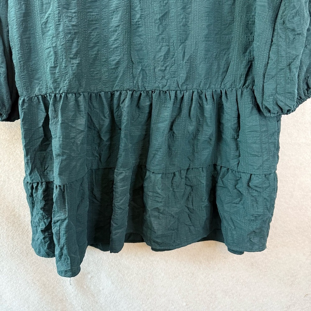 Ronni Nicole Women's Drop Waist Long Sleeve Green Dress S‎ Minimalist Preppy - Picture 9 of 9